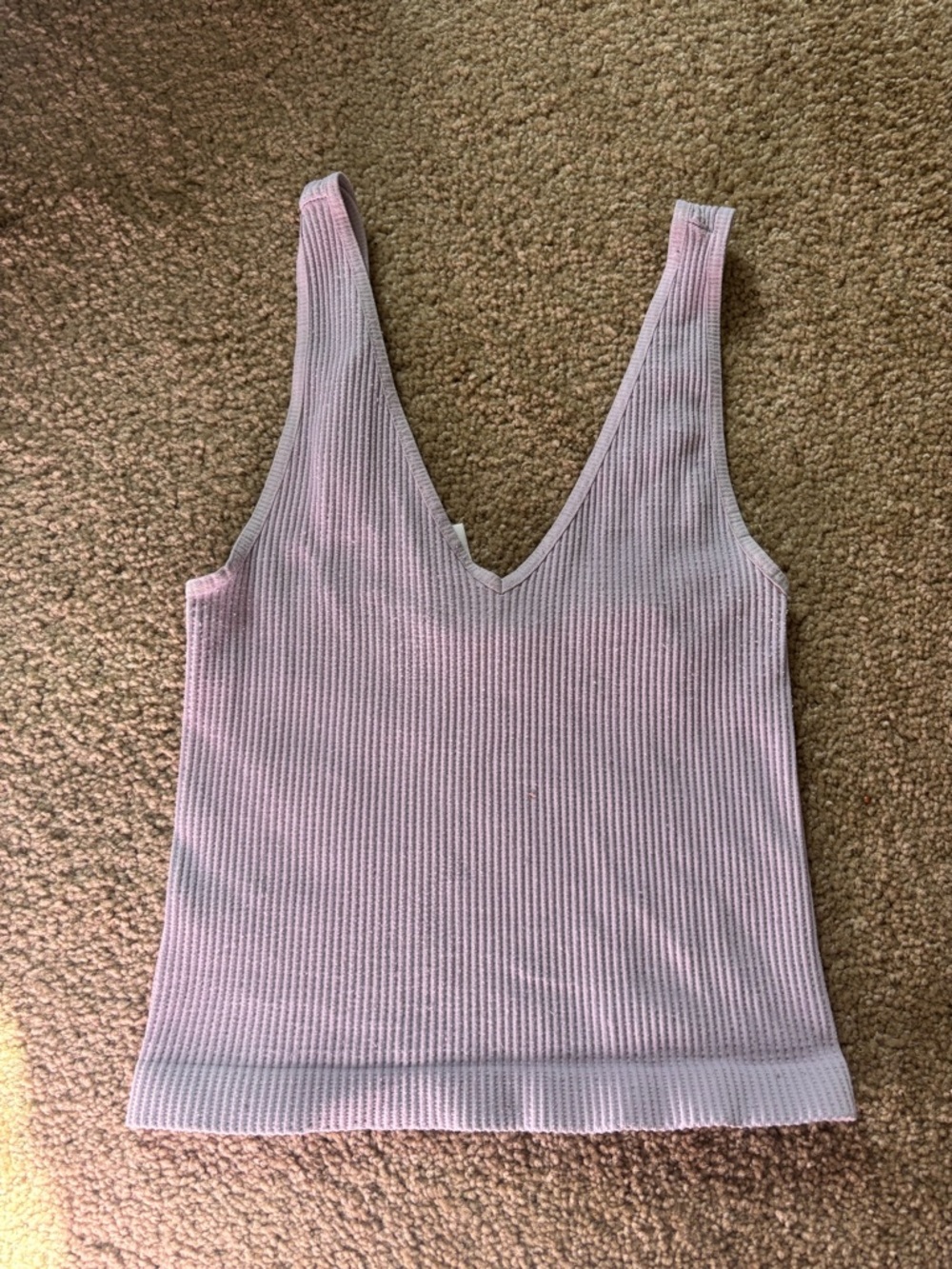 PURPLE RIBBED TANK